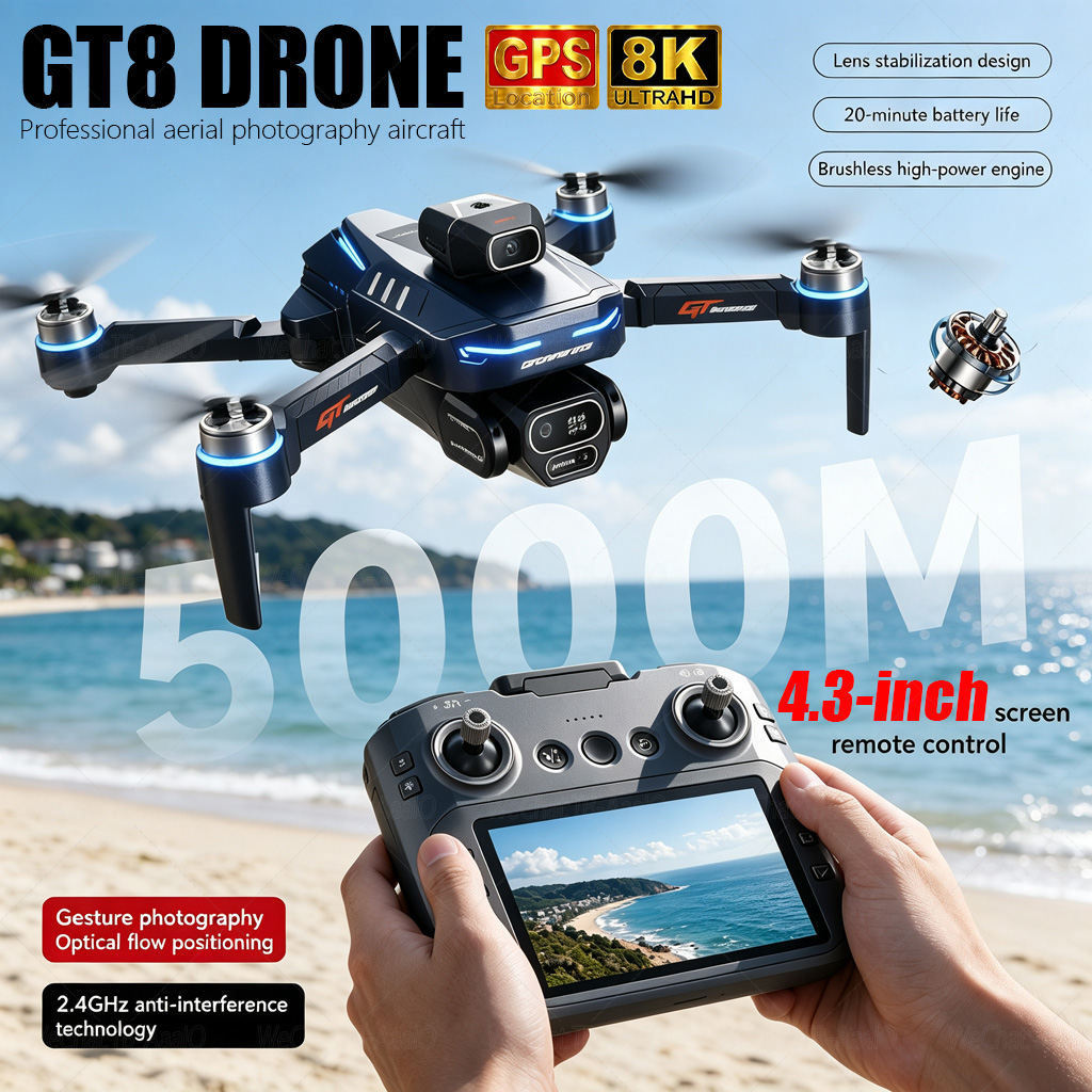 NEW GT8 HD RC Drone 4K Profess - đánh giá và giá Drone Mapping